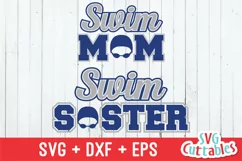 Swim SVG | Swim Mom, Swim Sister | Shirt Design Product Image 1