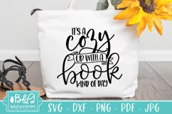 Book Lover Saying SVG | Cozy Up With A Book Kind of Day Product Image 5