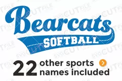 Bearcats svg, Bearcat svg, a Bearcats baseball svg file Product Image 1
