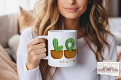 Stuck On You| Cactus Love Valentine Sublimation | Png Product Image 3
