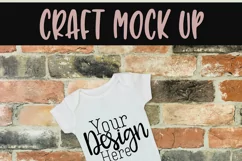 Brick angled baby bodysuit Craft mock up | High Res JPG Product Image 2
