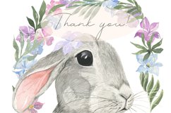 Curious rabbit. Watercolor Product Image 5