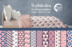 Sophistication patterns, Pink Geometric papers AMB-1079 Product Image 1