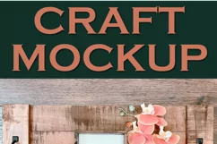 Farmhouse Square Sign | Craft mock up Product Image 2