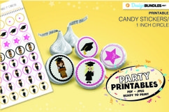 Printable Graduation Girl Party stickers - Printable Party Product Image 2
