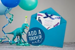 Dino Watercolor Clip Art Set in Blues & Purples Sublimation Product Image 2