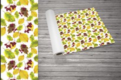 Hawthorn watercolor autumn seamless pattern sublimation Product Image 2