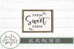 Farm Sweet Farm svg, Farmhouse style svg, Farmhouse decor Product Image 1