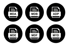 Set Of File Formats Icons Product Image 1