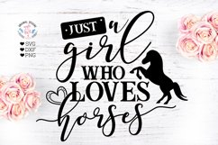 A girl who loves horses Farmhouse Cut File - Sublimation Product Image 1