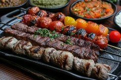 Delectable Assorted lula kebab. Generate Ai Product Image 1