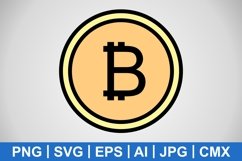 Vector Bitcoin Icon Product Image 1