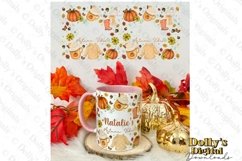 Cute Autumn Fall Mug Wrap for Sublimation Product Image 1