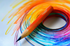 Colour Pencils Circle Background Wallpaper Product Image 1