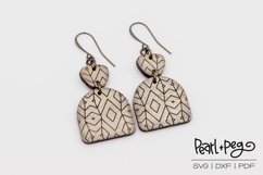 Geometric Window 2 Part Laser Engraved Earring Download Product Image 2