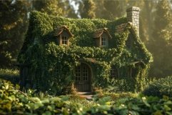 Enchanting ivycovered cottage in sunlit forest Product Image 1