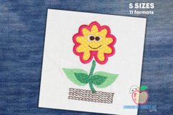 Happy Cartoon Flower Embroidery Pattern Product Image 1