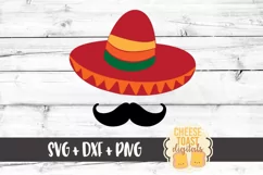 Sombrero with Mustache - Cinco de Mayo SVG PNG DXF Cut File Product Image 2