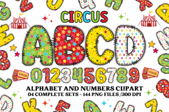 Circus Alphabet clipart, circus letters doodle Product Image 1