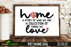 Dog Home Love Paw Cheetah Print SVG Product Image 1