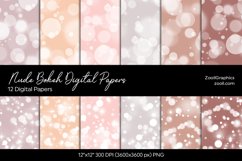 Nude Bokeh Digital Papers Product Image 1