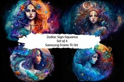 Samsung Frame Tv Art, Zodiac Sign Aquarius Set of 4 Product Image 1