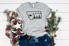 Montana Christmas SVG | Buffalo Plaid SVG | Santa SVG Product Image 6