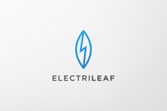 lightning leaf logo in a modern shape Product Image 1