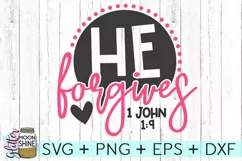 He Forgives SVG DXF PNG EPS Cutting Files Product Image 2