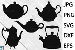 Tea Pot Designs - Clip art / Cutting Files 1453c Product Image 1