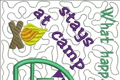 At Camp Mug Rug or Doorknob Hanger Pattern - Machine Embroidery & Applique Product Image 3