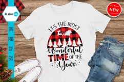 Buffalo Plaid Christmas Svg, Most Wonderful Time Of The Year Product Image 1