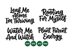 Hand Lettered Plant Quotes SVG Design Product Image 1