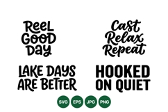 Fishing Quote SVG Designs For Relaxing Lake Days Product Image 1
