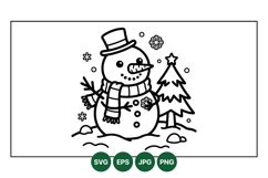 Hand Drawn Snowman Clipart For Winter Holidays Product Image 1