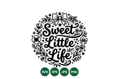 Sweet Little Life Floral Svg Decorative Design Product Image 1