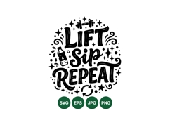 Hand Lettered Fitness Quote Svg Design For Gym Wear Product Image 1