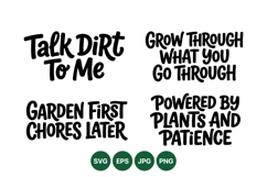 Hand Lettered Gardening Quote SVG Cut Files Product Image 1