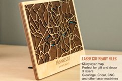 Frankfurt map Svg file for lasers, Glowforge map, Multil Product Image 4