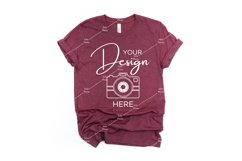 Bella Canvas 3001 Mockup Heather Mauve T-shirt Mock up Product Image 1