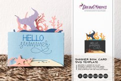 3D Beach Card SVG | Mermaid Box Card SVG | Summer SVG Product Image 1