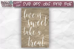 Wedding Sign SVG, Love is Sweet Take a Treat SVG, Wedding Product Image 1