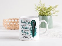 Christian Sublimation Design | He Will Cover You | Psalm Product Image 2