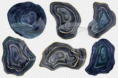 Watercolor Navy Agate Clipart Product Image 3