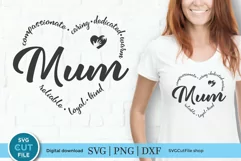 Mum svg - a mother's day SVG with mum heart shape Product Image 1
