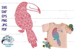 Toucan Mandala SVG | Summer Animal Zentangle Cut File Product Image 1