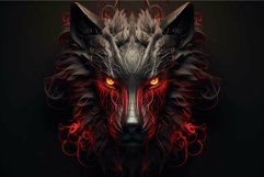 Mystical wolf illustration with fiery eyes Product Image 1