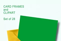 Blank Card Frames plus Cars Clipart Set of 28 PNG files Product Image 6