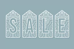 Mandla Sale Tag SVG Paper Cut, Laser Cut Product Image 1