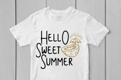 Hello Sweet Summer - Summer SVG EPS DXF PNG Cutting Files Product Image 3